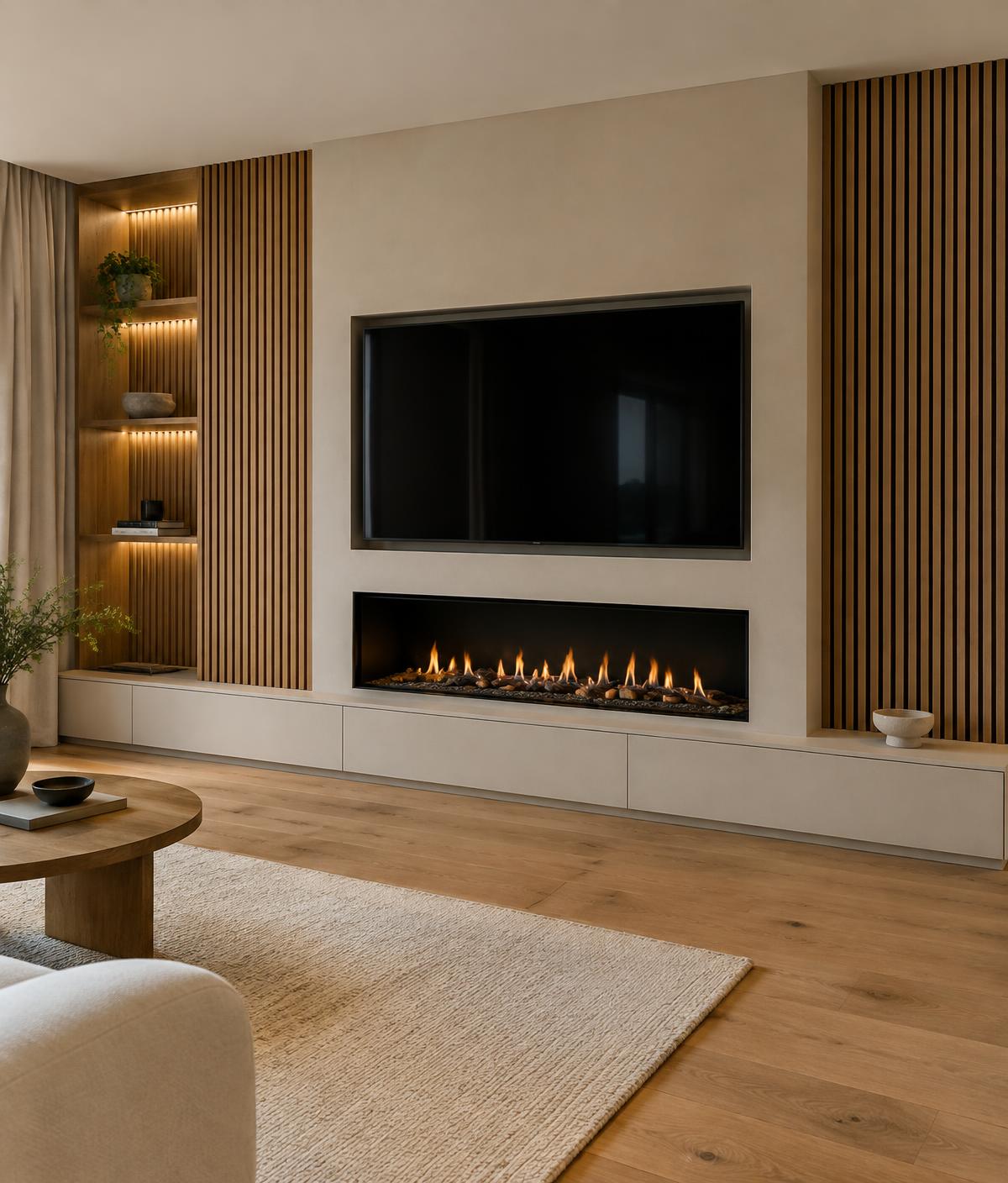 Detail van maatwerk in een woonkamer