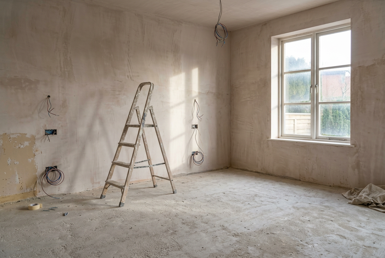 Slaapkamer in sloopstaat
