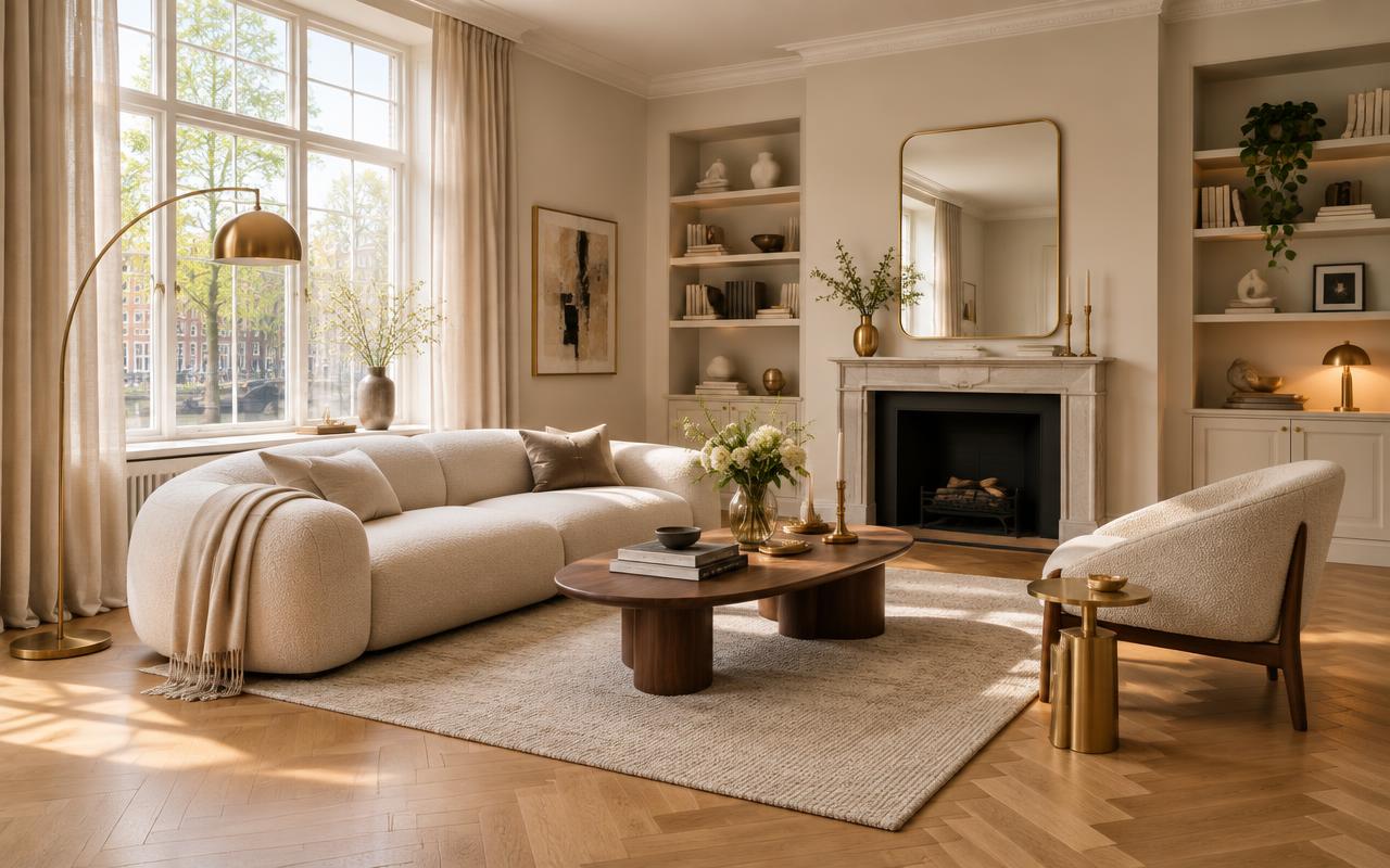 Afgewerkte luxe woonkamer