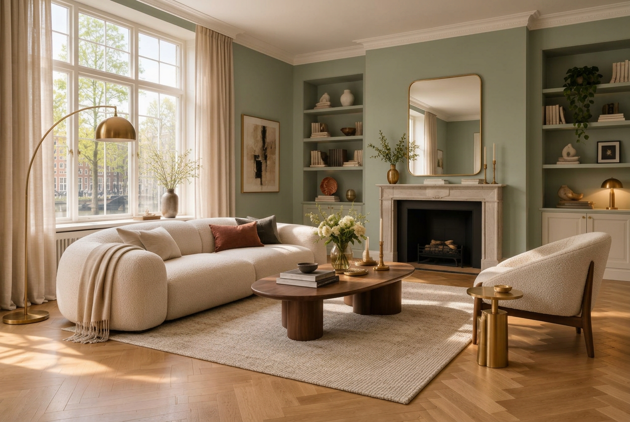 Afgewerkte luxe woonkamer